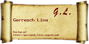 Gerresch Lina névjegykártya