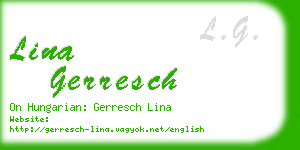 lina gerresch business card